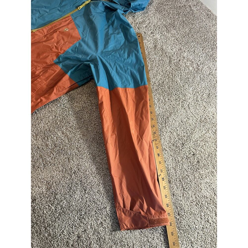 Mountain Hardwear Packable Hooded Vented Rain Jacket Mens Size XL ORANGE BLUE - Picture 4 of 12